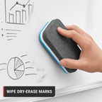 240 Pieces Magnetic Whiteboard Dusters, Dry Erase Board Cleaner for Marker Residue, Blue Grey White, 15 x 7 x 3 cm
