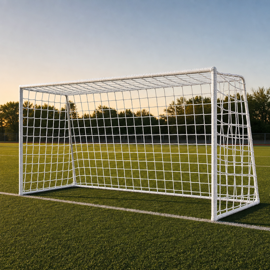 48 Pieces Football Goal Nets for 11-Person System, 5.5 m x 2.1 m, White