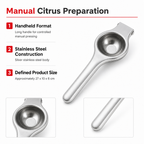 120 Pieces Manual Lemon Squeezer Press, Stainless Steel Handheld Juicer, 27 cm