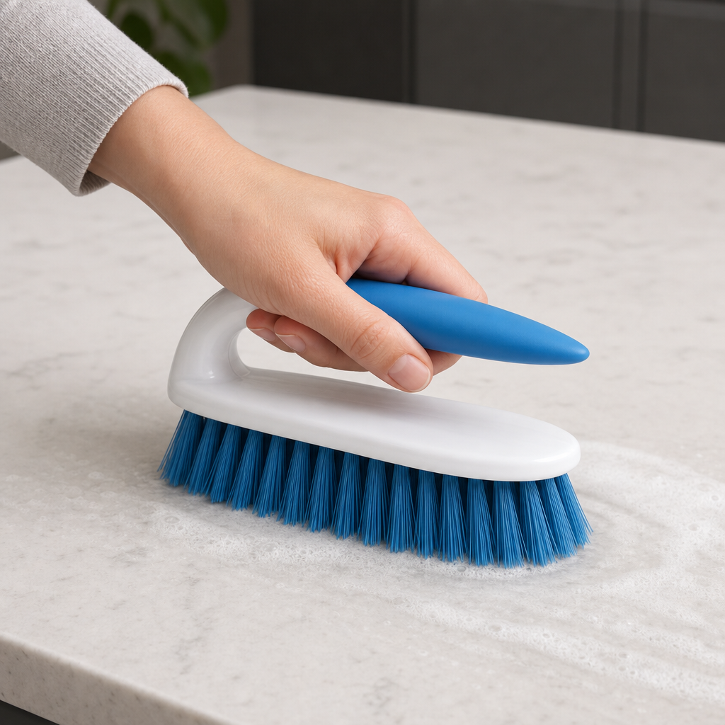 96 Pieces Iron-Shaped Scrub Brush with Handle, 15 x 7 x 7 cm, Single Household Cleaning Tools