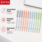72 Pieces Gel Pens, 0.7 mm, 12 Pieces