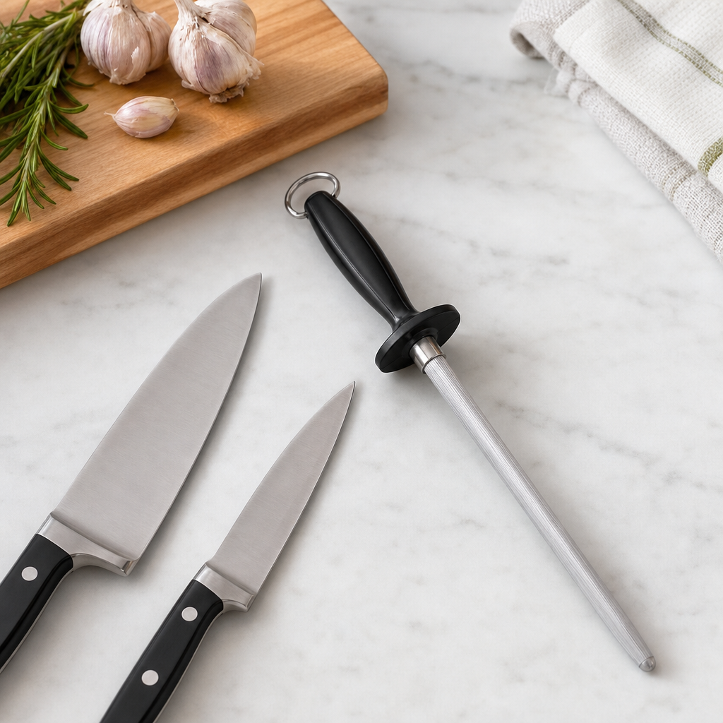 72 Pieces 12 Inch Manual Kitchen Knife Sharpening Rod with Black Handle