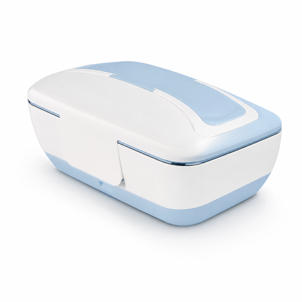 48 Pieces Electric Heated Lunch Boxes, Blue and White Portable Meal Container, 1 Unit, 25 x 20 x 12 cm
