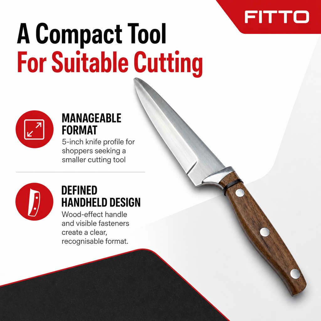 96 Pieces Utility Knives, 5 Inch, Wood-Effect Handle, Single Piece