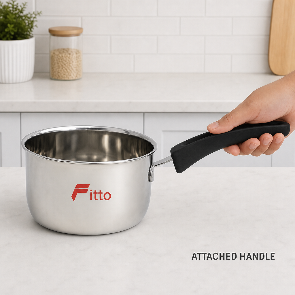 72 Pieces Stainless Steel Deep Saucepan with Handle, 17 cm