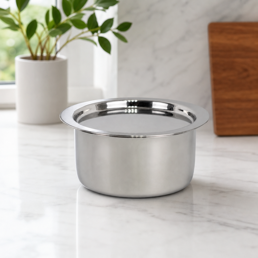 96 Pieces Stainless Steel Cooking Pan with Plain Bottom, 16 cm