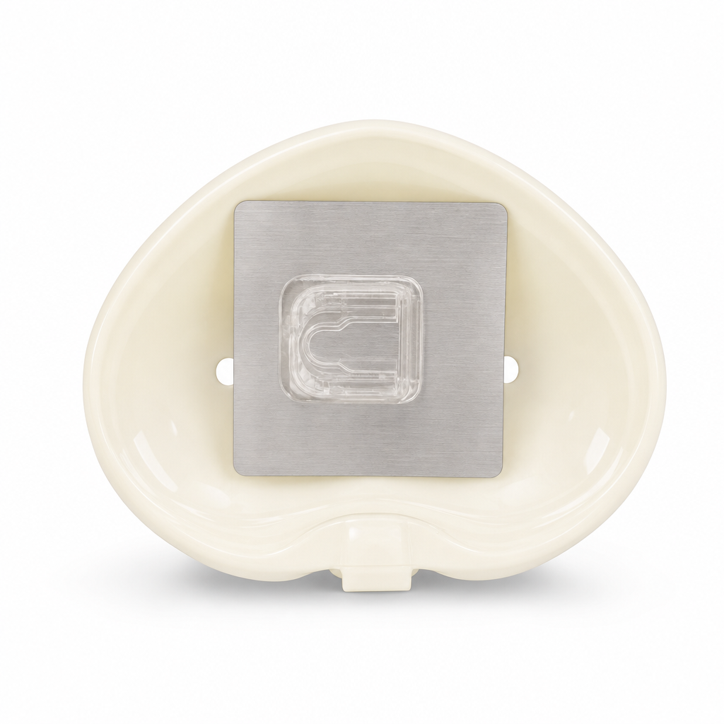 144 Pieces Adhesive Wall-Mounted Soap Holder, Heart-Shaped Off-White Soap Boxes, 1 Piece