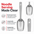 144 Pieces Silver Stainless Steel Noodle Server Spoon, 30 cm, 1 Piece
