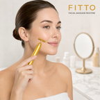 96 Pieces Gold Electric T-Bar Facial Massager, 1 Piece