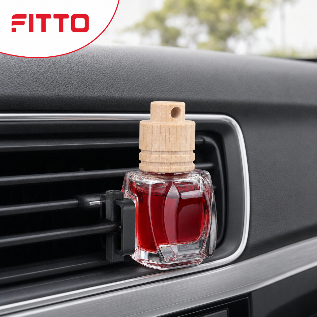 96 Pieces Car Vent Air Freshener Clip, Cherry Scent, 5 ml, Red