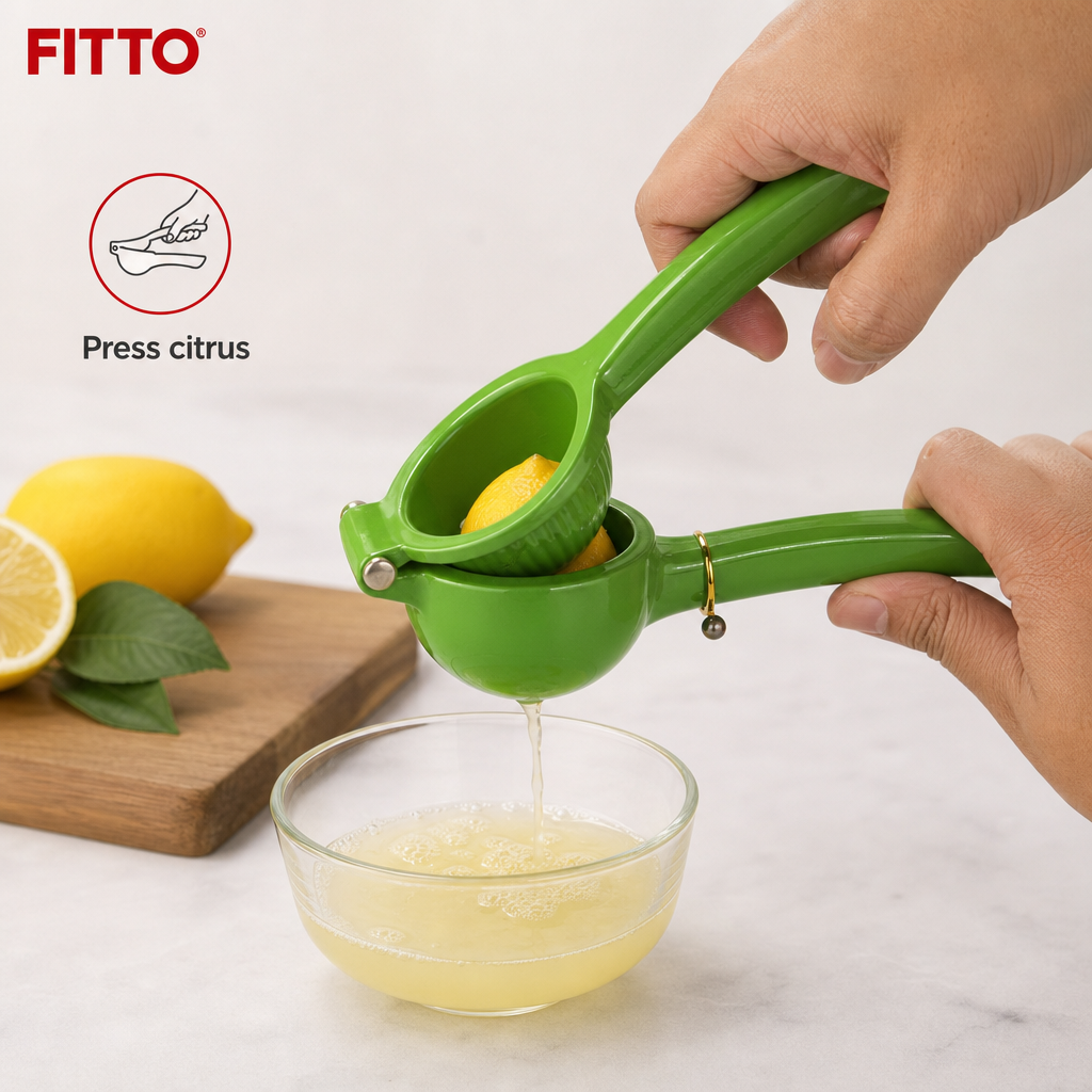120 Pieces Manual Lemon Squeezer, Green Metal Citrus Press, 8 cm, 1 Piece