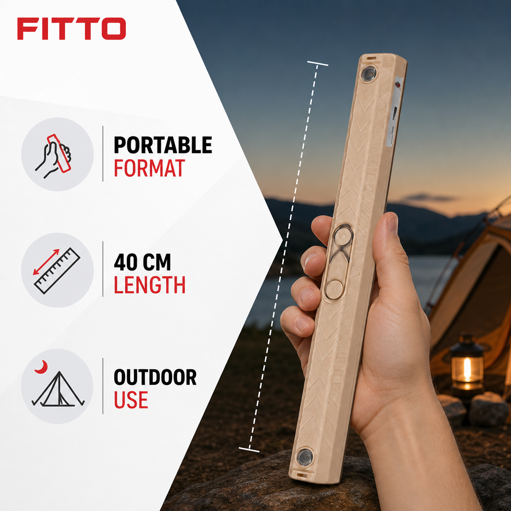 72 Pieces LED Multifunctional Camping Lamp Tube, 40 cm Portable Light for Outdoor Use