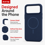 120 Pieces Silicone Magnetic Phone Cases with Raised Camera Protection, Navy Blue