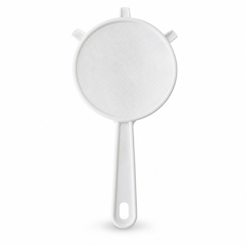 72 Pieces Plastic Mesh Kitchen Strainers with Handle, White, 30 x 18 x 5 cm