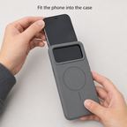 120 Pieces Silicone Magnetic Phone Cases with Raised Camera Protection, Gray