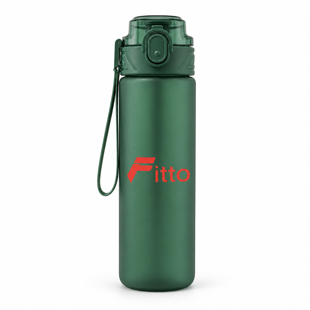 96 Pieces Sports Water Bottles with Carry Strap, 800 ml, Green