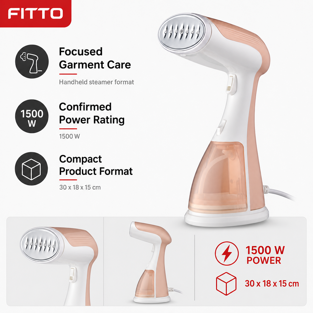 48 Pieces Handheld Garment Steamer, 1500 W, White, 1 Piece
