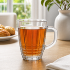 96 Pieces Clear Glass Mug with Handle, Single Drinkwares Cup for Coffee, Tea and Cold Beverages