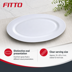 96 Pieces Oval Serving Plate, White, 12 Inch