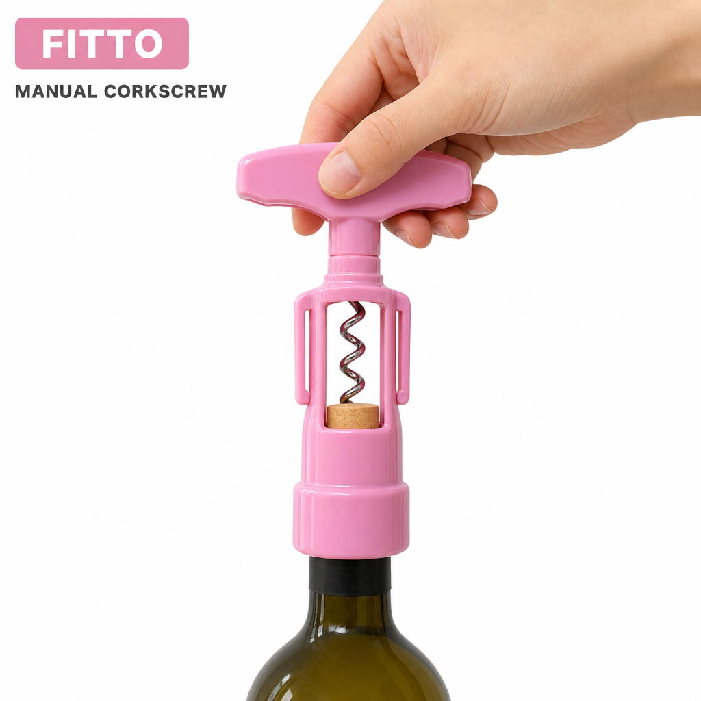 120 Pieces Manual Corkscrew Wine Bottle Opener, Pink, 1 Piece, Compact Handheld Design