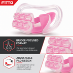 120 Pieces Nose Shaping Clips, Pink and Clear Cosmetic Facial Accessory with Bridge Support, Adjustable Pad Design, 1 Set