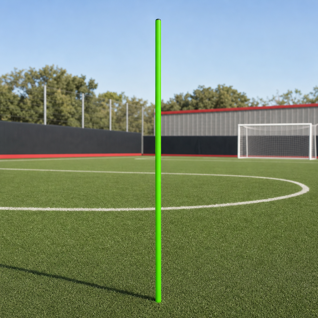144 Pieces Plastic Soccer Training Pole, 100 cm, Green, Single Agility Practice Marker