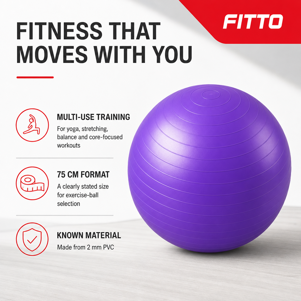 96 Pieces PVC Exercise Balls for Fitness and Yoga, 75 cm, 2 mm, 330 lb Capacity