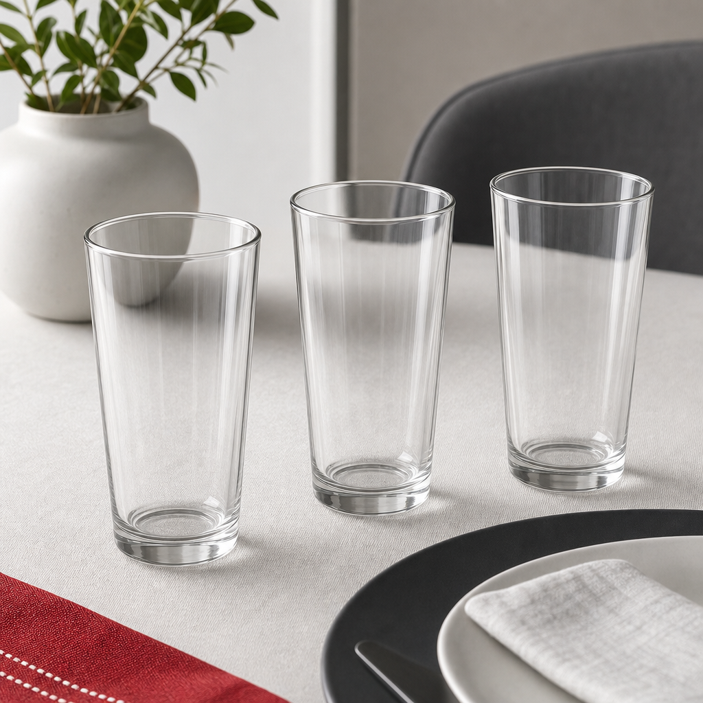 96 Pieces Glass Tumbler Set, 245 ml, Clear, 3 Pieces
