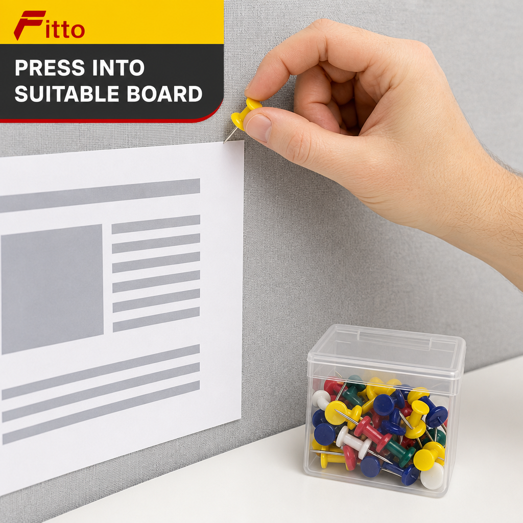 240 Pieces Push Pins, Assorted Colours, 30 Pieces with Clear Storage Box