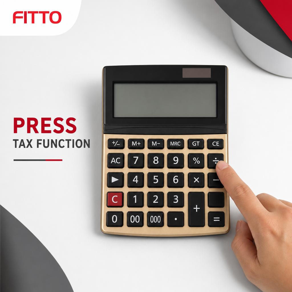 72 Pieces 16-Digit Electronic Calculators with Tax Function and Dual Power, Black and Gold, 1 Piece