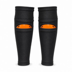 96 Pieces Shin Guard Socks, Size M, Black and Orange, Pair for Football Training and Sports Sessions