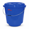96 Pieces Plastic Bucket with Lid and Carry Handle, 15 Litre, Blue