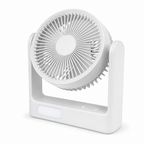48 Pieces White 4-in-1 Rechargeable 6 in Portable Fans with 2 LED Lamps, 1 Piece