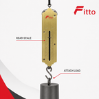 60 Pieces Heavy Duty Mechanical Spring Balance Hanging Scale, 150 kg Capacity, 22 cm, Brass, 1 Piece