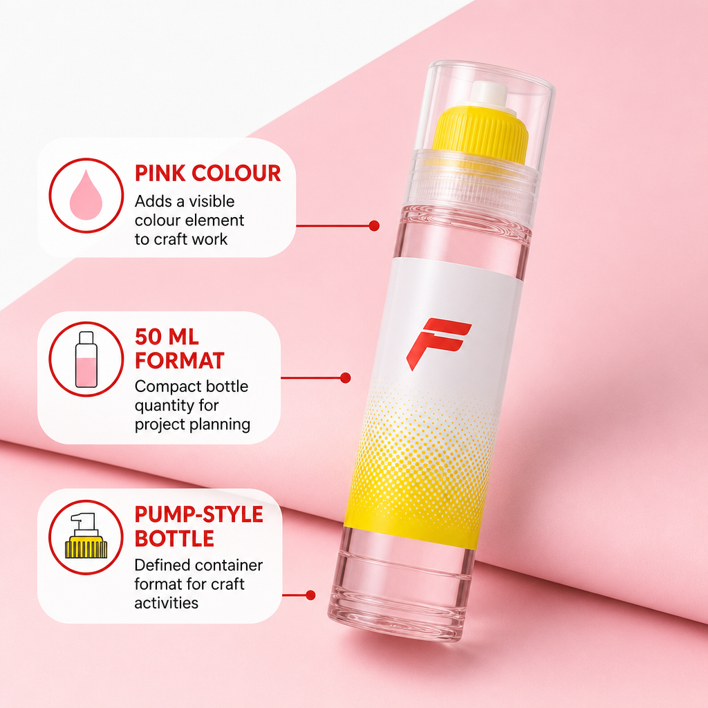 240 Pieces Pink Colour Glue, 50 ml, 1 Piece