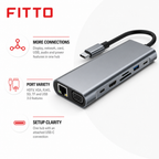 60 Pieces USB-C to HDTV 11-in-1 Hub with RJ45, SD/TF, USB 3.0, PD and 4K UHD