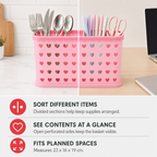 96 Pieces Plastic Multipurpose Desk Organizers Basket, Cutlery and Stationery Holder, 23 x 16 x 19 cm, 1 Piece