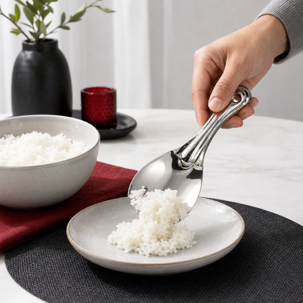 96 Pieces Stainless Steel Rice Serving Spork, Medium, 26 cm