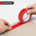 96 Pieces Adhesive Tapes, Red Self-Adhesive Roll, 48 mm x 20 yd, 1 Roll