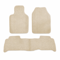 48 Pieces Thick Carpet Universal SUV Floor Mat Set, Beige, 3-Piece