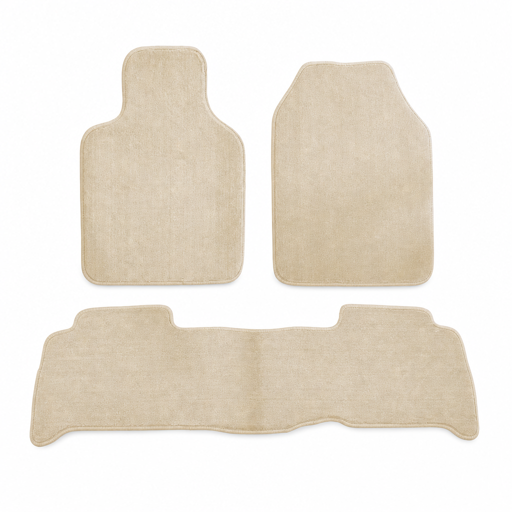 48 Pieces Thick Carpet Universal SUV Floor Mat Set, Beige, 3-Piece