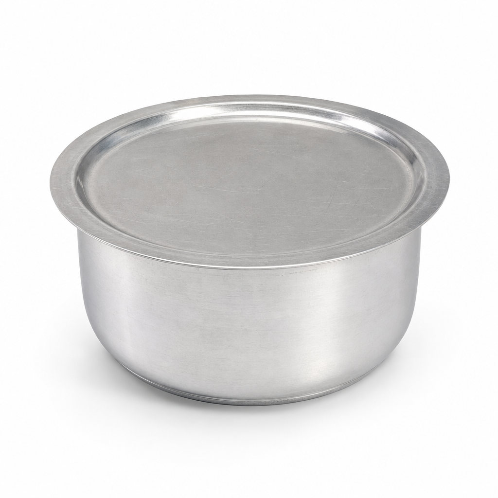 48 Pieces Aluminium Cooking Pot with Lid, Silver Round Cookwares, 34 x 34 x 14 cm