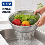 96 Pieces Stainless Steel Colander, 30 cm Round Kitchen Strainers for Washing and Draining Food