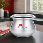 96 Pieces Anodised Aluminium Biryani Stockpot with Lid, 10-Inch