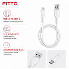 240 Pieces USB-A to USB-C Data Cable, Smart Fast Charging Lead, 100 cm
