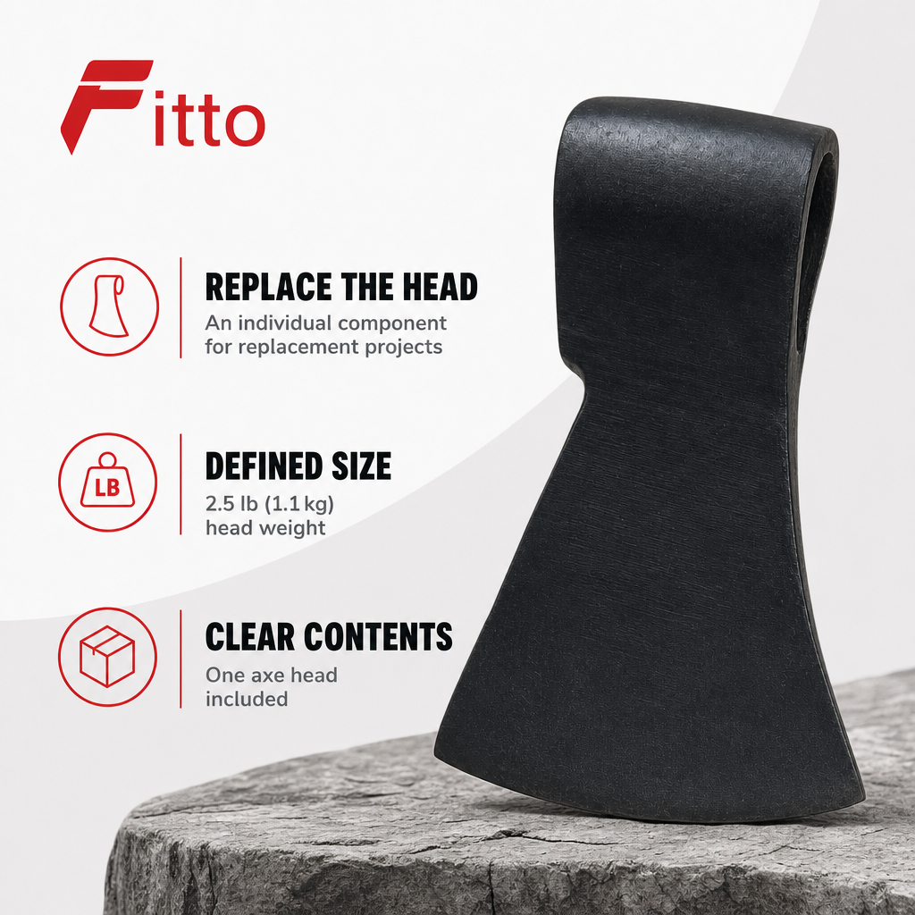 96 Pieces Replacement Axe Heads, 2.5 lb (1.1 kg), Black Steel, 1 Piece