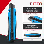 96 Pieces Utility Knives Cutter, Snap-Off Design, 16 cm, Blue and Black, 1 Piece