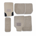 72 Pieces Universal Car Floor Mat Sets, Beige Carpet-Style Cut-Out Design, 5-Piece