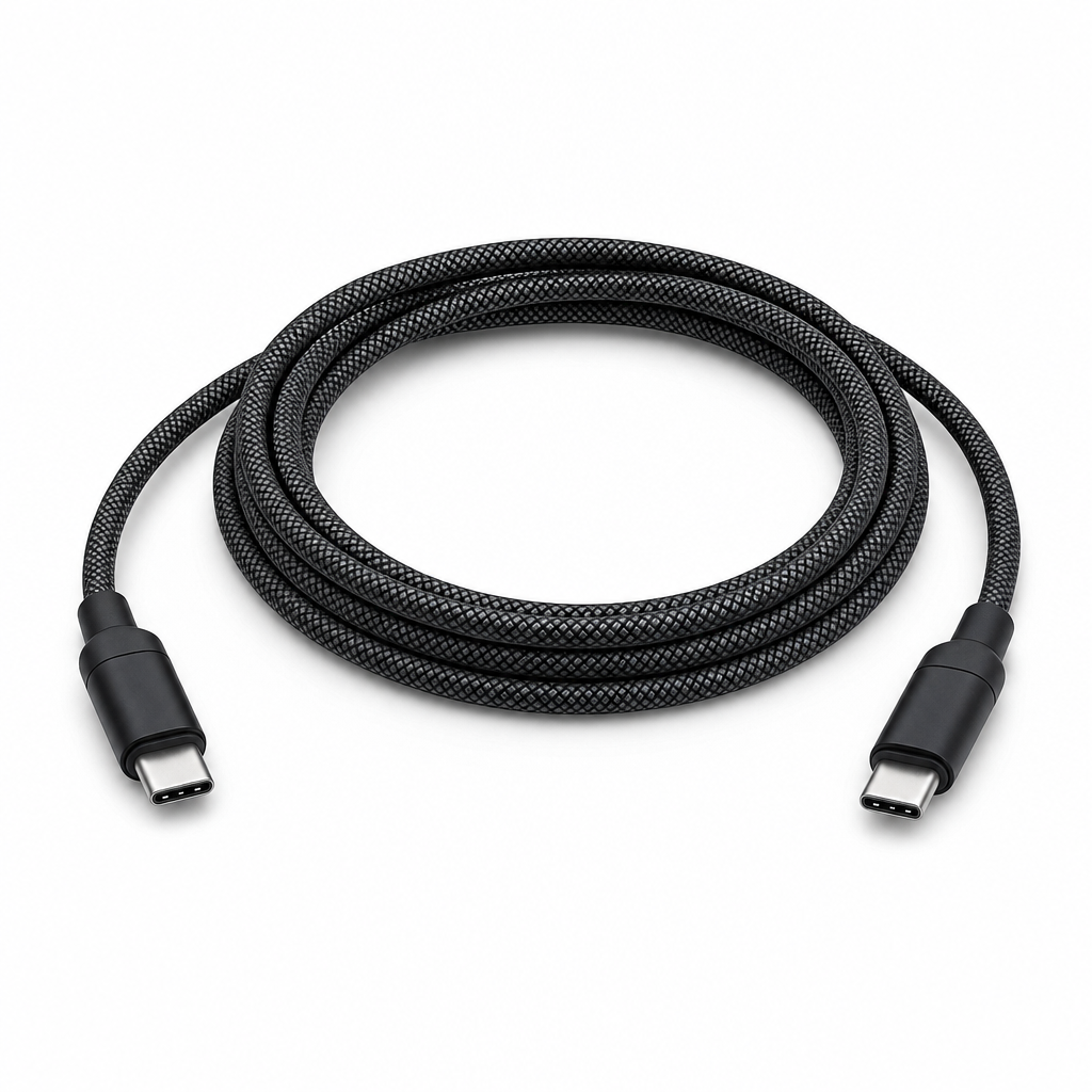 144 Pieces USB-C to USB-C Charging and Data Cable, 65W, 1 m, Black