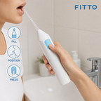 96 Pieces Manual Power Floss Oral Irrigator for Teeth and Gum Cleaning, Handheld Press-Operated Design